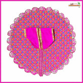Blended Thread Sitara Cutdana Work Magenta Laddu Gopal Poshak